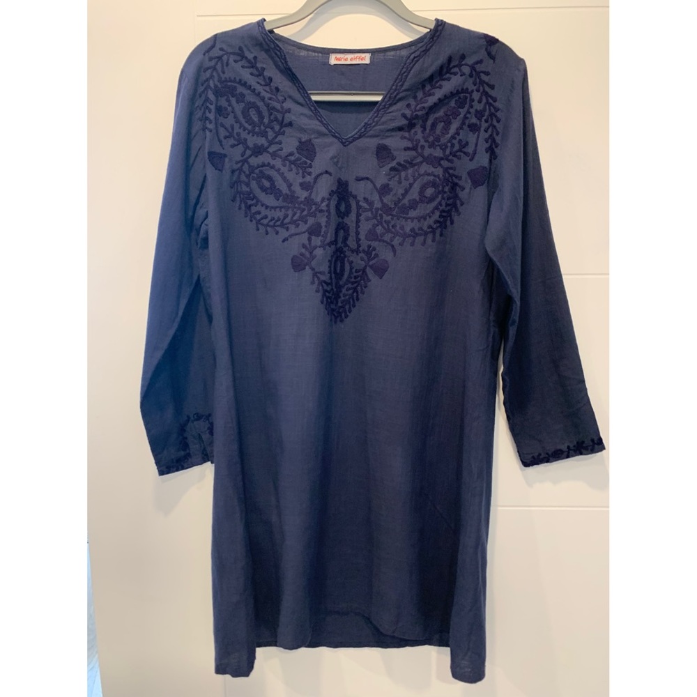 Marie Eiffel blue tunic dress